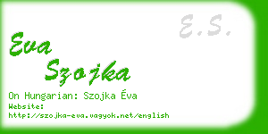eva szojka business card